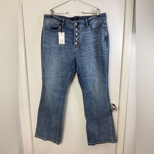 Judy blue NWT high waisted butt lifting slim fit bootcut button fly jeans 20W